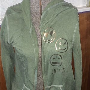 Green justice hoodie